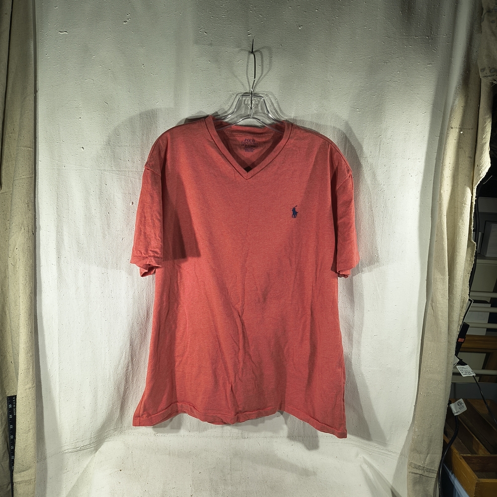 Ralph Lauren Men's Size XL Salmon Colored V-Neck Tee Shirt